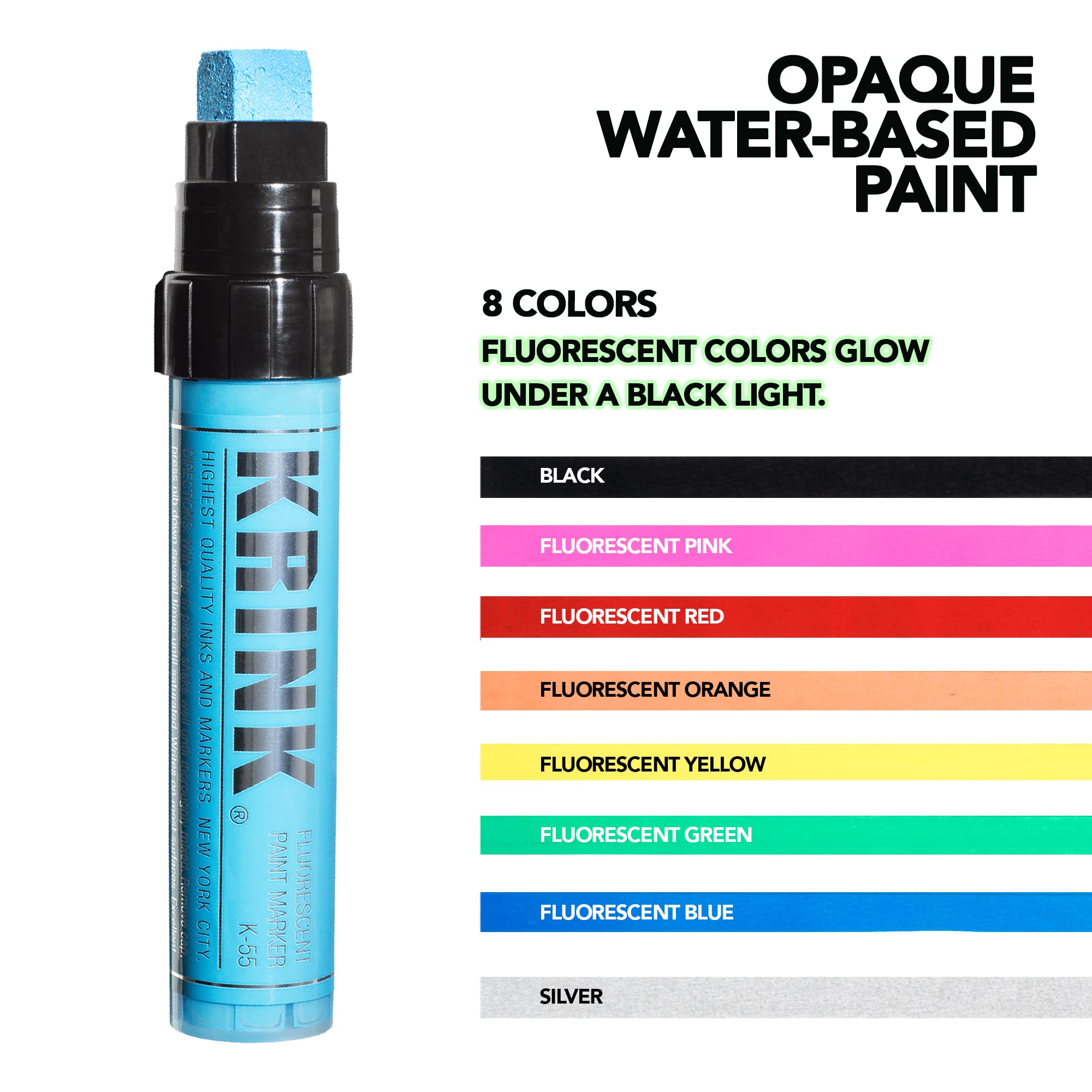 Amazon.com: Krink K-55 Blue Paint Marker - Vibrant and Opaque Fine